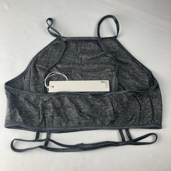 NWT LINE & DOT Charcoal Caged Wireless Bralette, charcoal, Size Large - Picture 6 of 7
